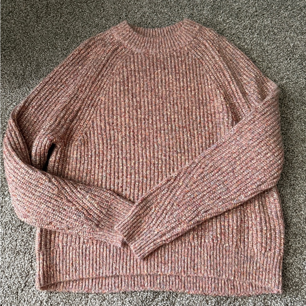 French Connection Rose Marled Ribbed Crewneck Sweater